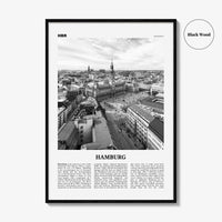 Hamburg Print Black and White No 1, Hamburg Wall Art, Hamburg Poster, Hamburg Photo, Hamburg Decor, Germany, Deutschland, Europe