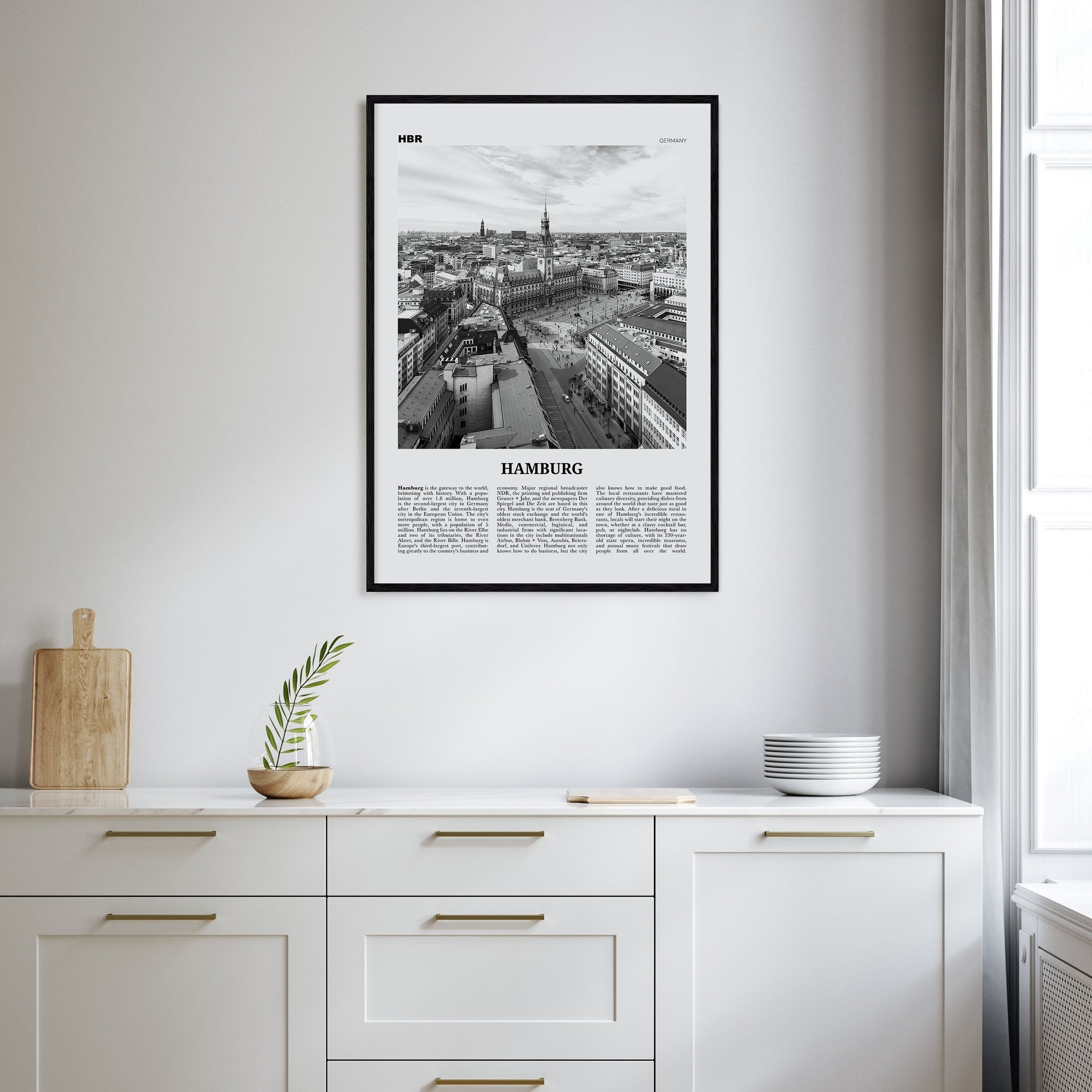 Hamburg Travel B&W No 1 Poster