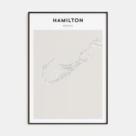 Hamilton, Bermuda Map Portrait Poster
