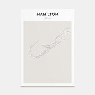 Hamilton, Bermuda Map Portrait Poster