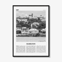 Hamilton Print Black and White Bermuda, Hamilton Wall Art, Hamilton Poster, Hamilton Photo, Hamilton Wall Décor, British Overseas Territory