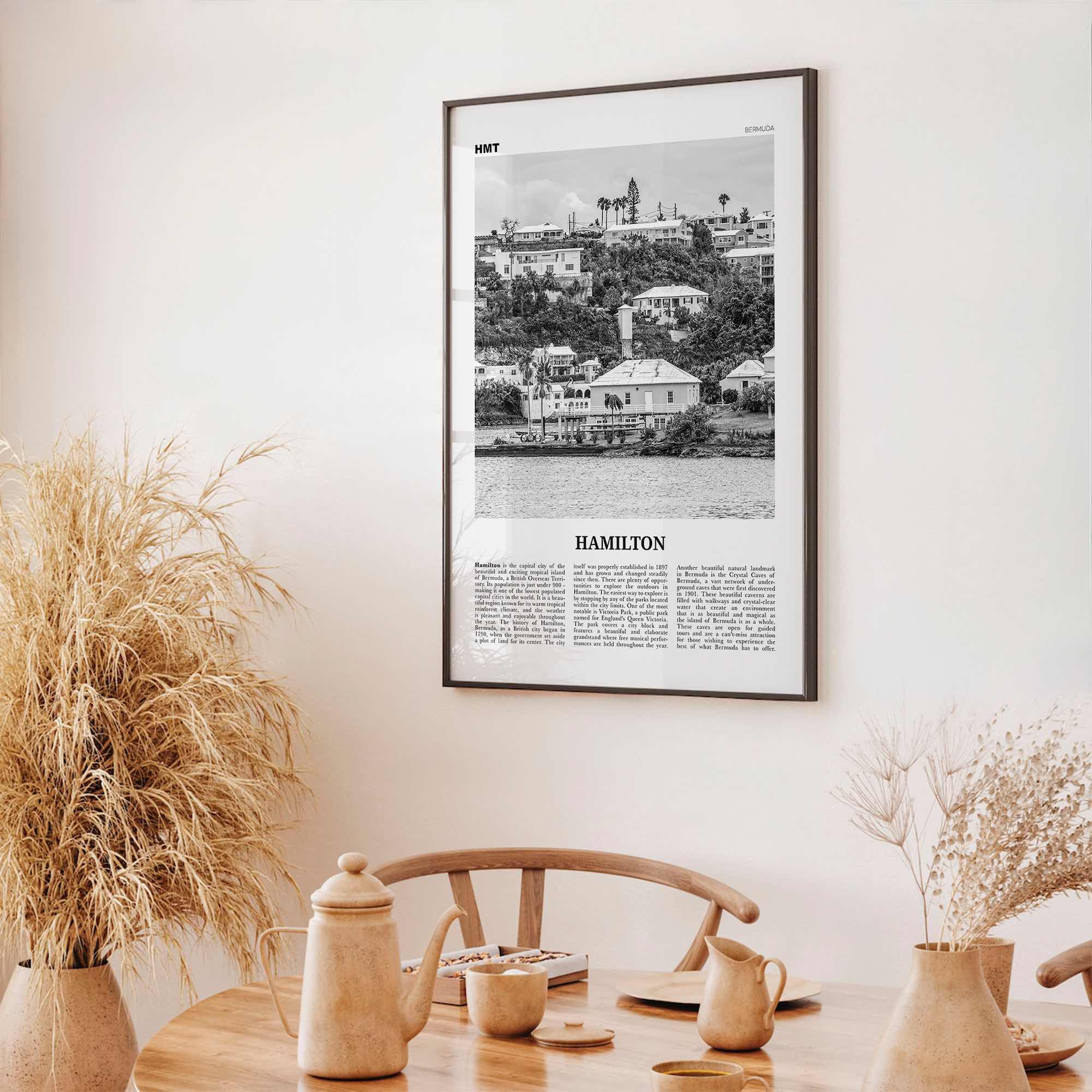 Hamilton Print Black and White Bermuda, Hamilton Wall Art, Hamilton Poster, Hamilton Photo, Hamilton Wall Décor, British Overseas Territory