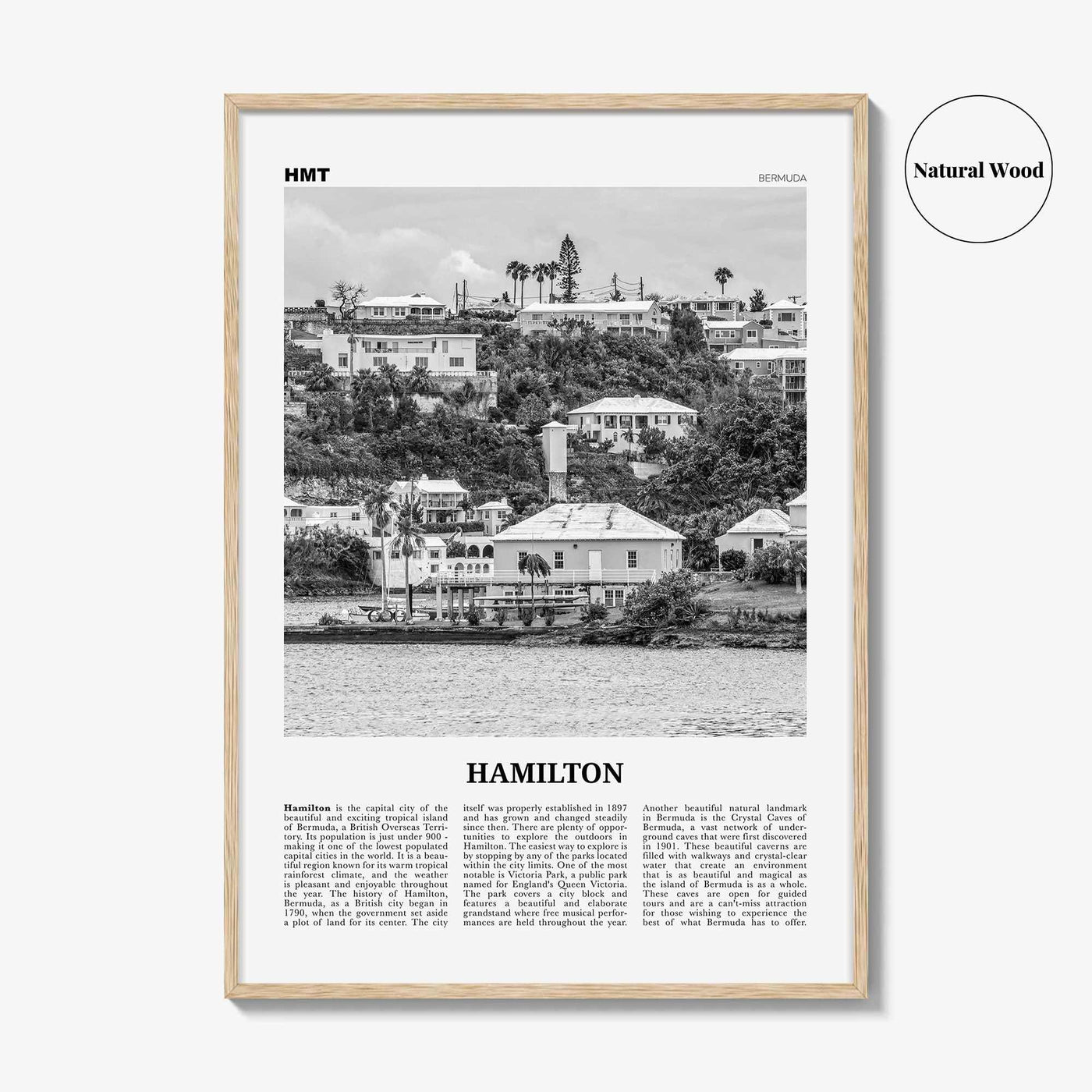 Hamilton Print Black and White Bermuda, Hamilton Wall Art, Hamilton Poster, Hamilton Photo, Hamilton Wall Décor, British Overseas Territory