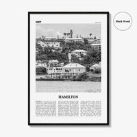 Hamilton Print Black and White Bermuda, Hamilton Wall Art, Hamilton Poster, Hamilton Photo, Hamilton Wall Décor, British Overseas Territory