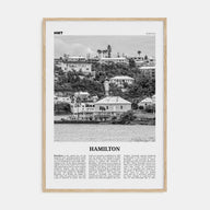 Hamilton, Bermuda Travel B&W Poster