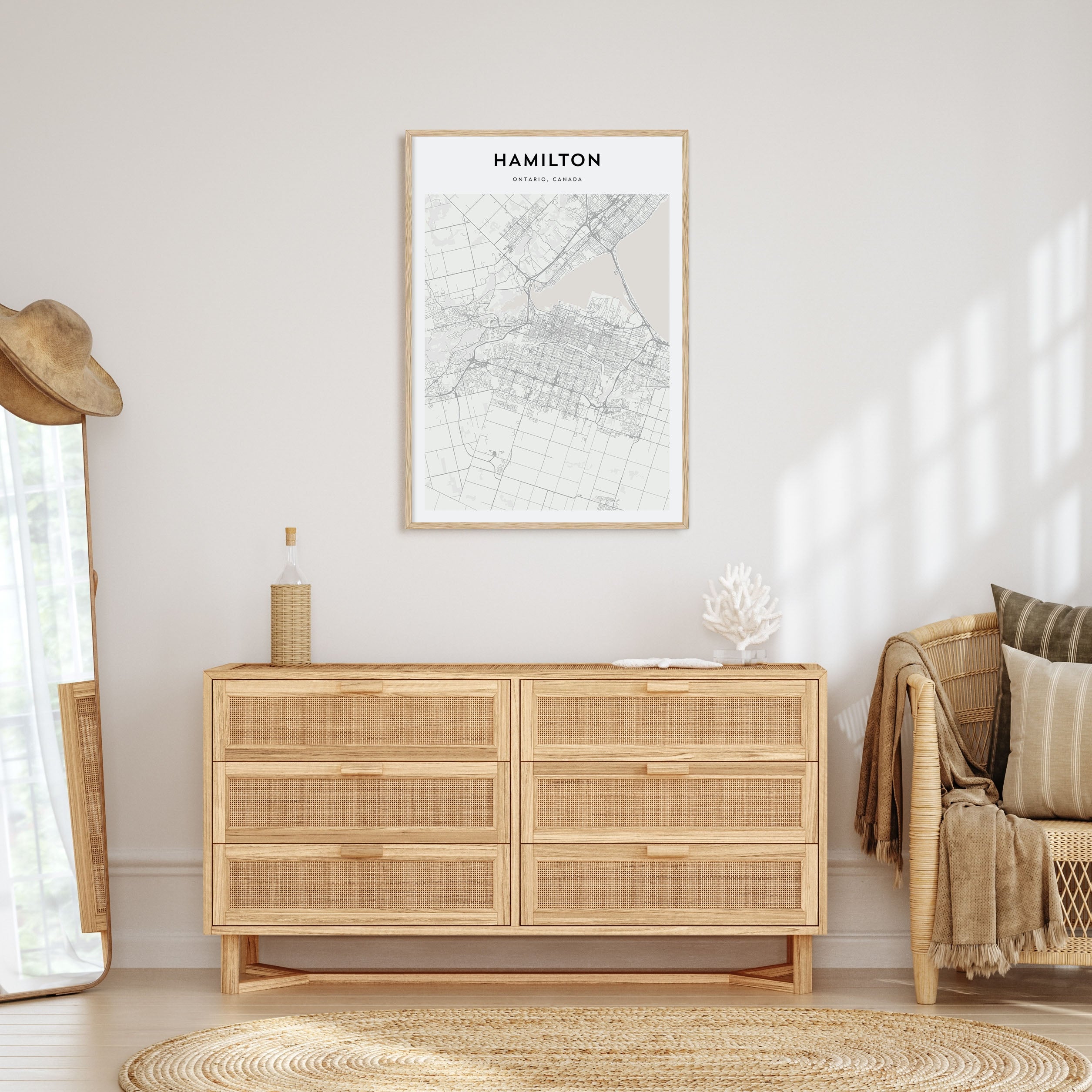 Hamilton, Canada Map Portrait Poster