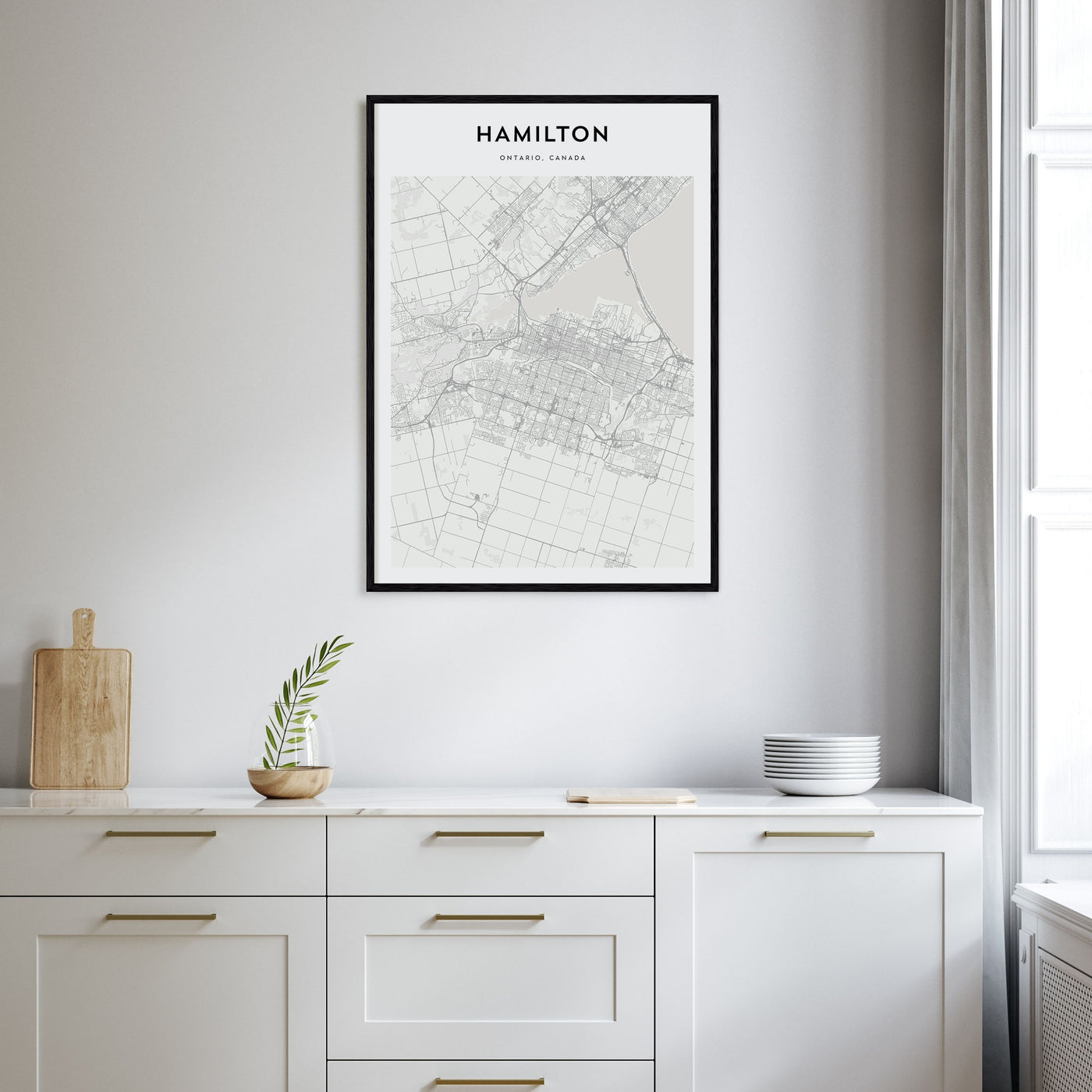 Hamilton, Canada Map Portrait Poster