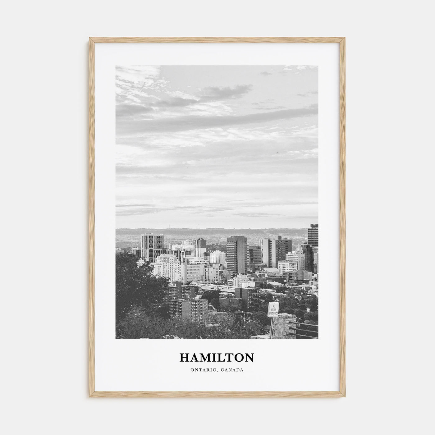 Hamilton, Canada Portrait B&W No 2 Poster