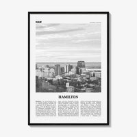 Hamilton Print Black and White Canada No 1, Hamilton Wall Art, Hamilton Poster, Hamilton Photo, Hamilton Decor, Ontario, Canada, America