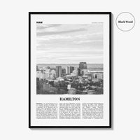 Hamilton Print Black and White Canada No 1, Hamilton Wall Art, Hamilton Poster, Hamilton Photo, Hamilton Decor, Ontario, Canada, America