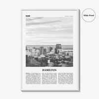 Hamilton Print Black and White Canada No 1, Hamilton Wall Art, Hamilton Poster, Hamilton Photo, Hamilton Decor, Ontario, Canada, America