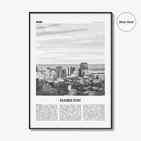 Hamilton Print Black and White Canada No 1, Hamilton Wall Art, Hamilton Poster, Hamilton Photo, Hamilton Decor, Ontario, Canada, America