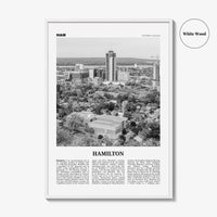 Hamilton Print Black and White Canada No 2, Hamilton Wall Art, Hamilton Poster, Hamilton Photo, Hamilton Decor, Ontario, Canada