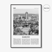 Hamilton Print Black and White Canada No 2, Hamilton Wall Art, Hamilton Poster, Hamilton Photo, Hamilton Decor, Ontario, Canada