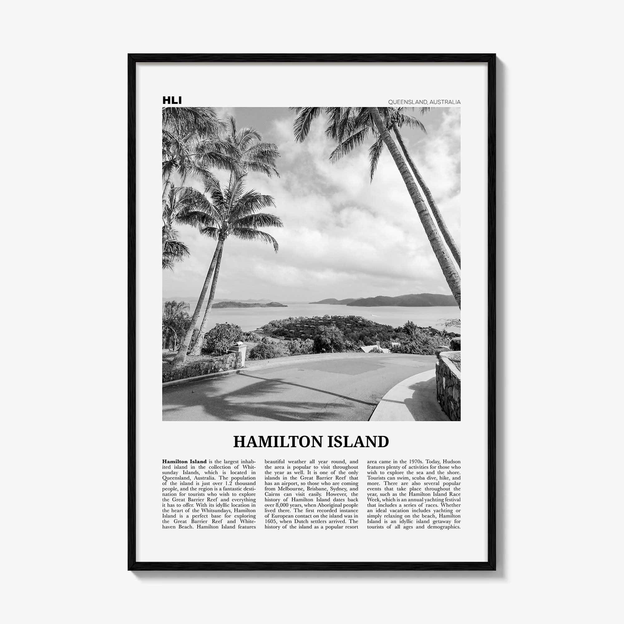 Hamilton Island Print Black and White, Hamilton Island Wall Art, Hamilton Island Poster, Hamilton Island Photo, Hamilton Island Wall Décor