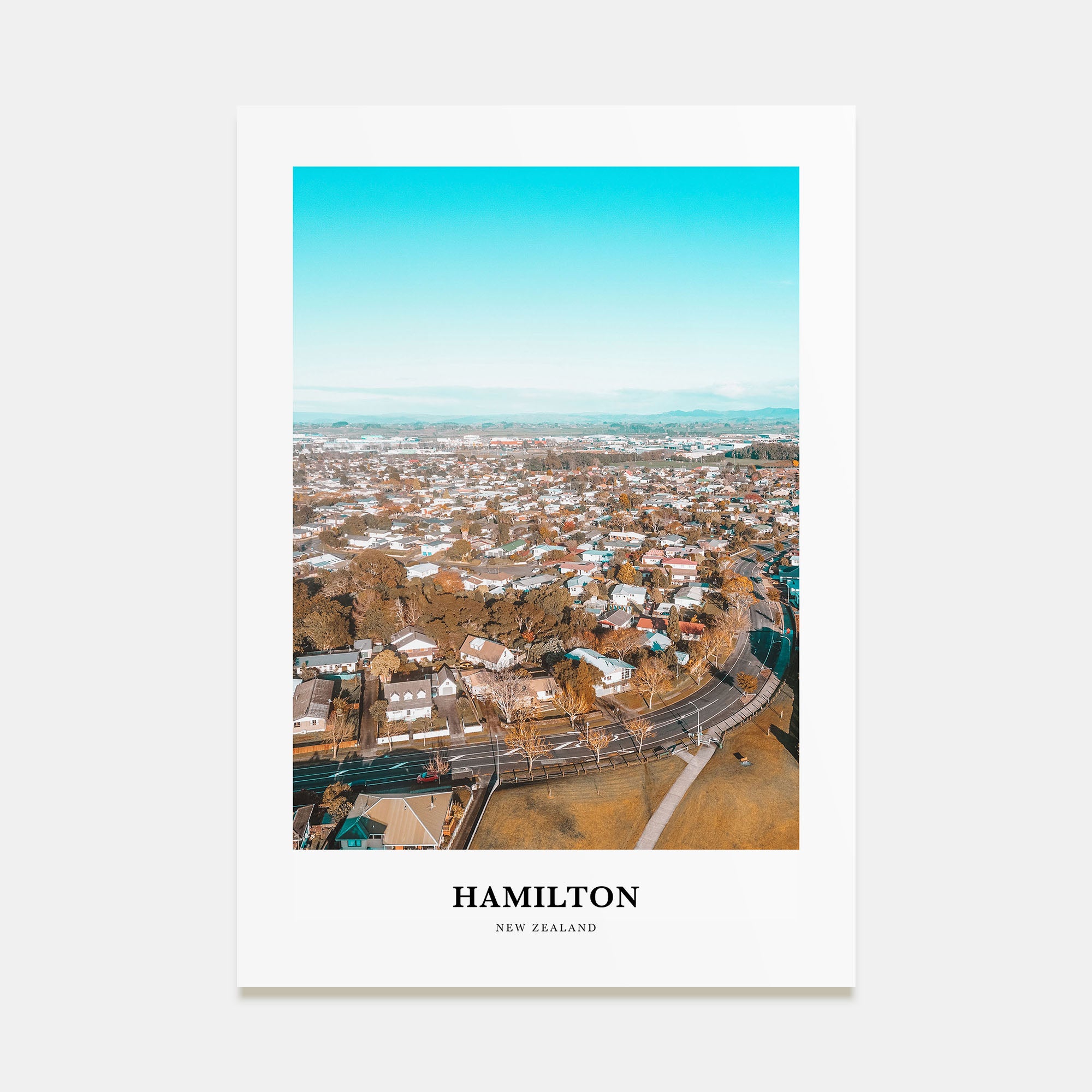 Hamilton, New Zealand Portrait Color Poster