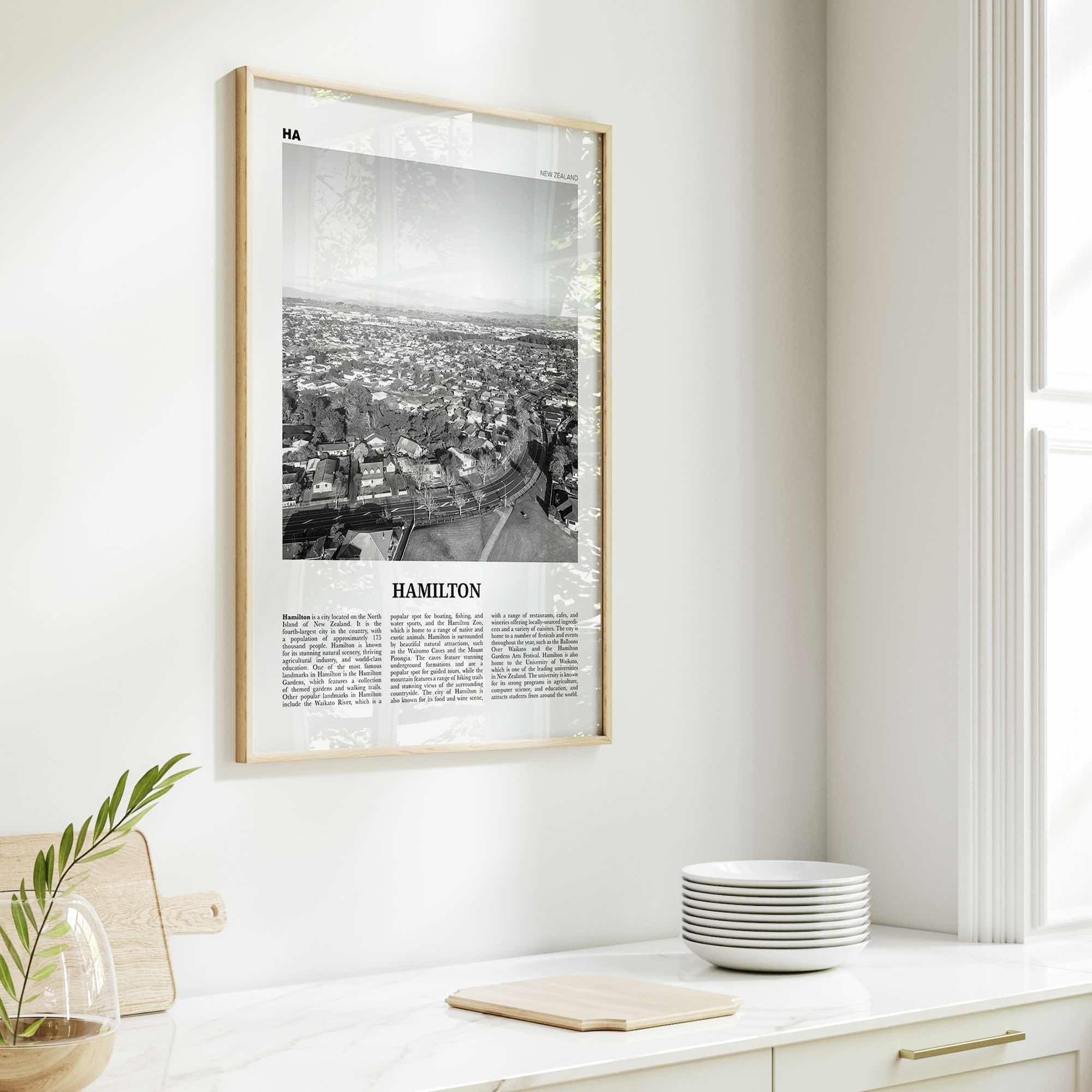 Hamilton Print Black and White New Zealand, Hamilton Wall Art, Hamilton Poster, Hamilton Photo, Hamilton Wall Décor, Hamilton Map