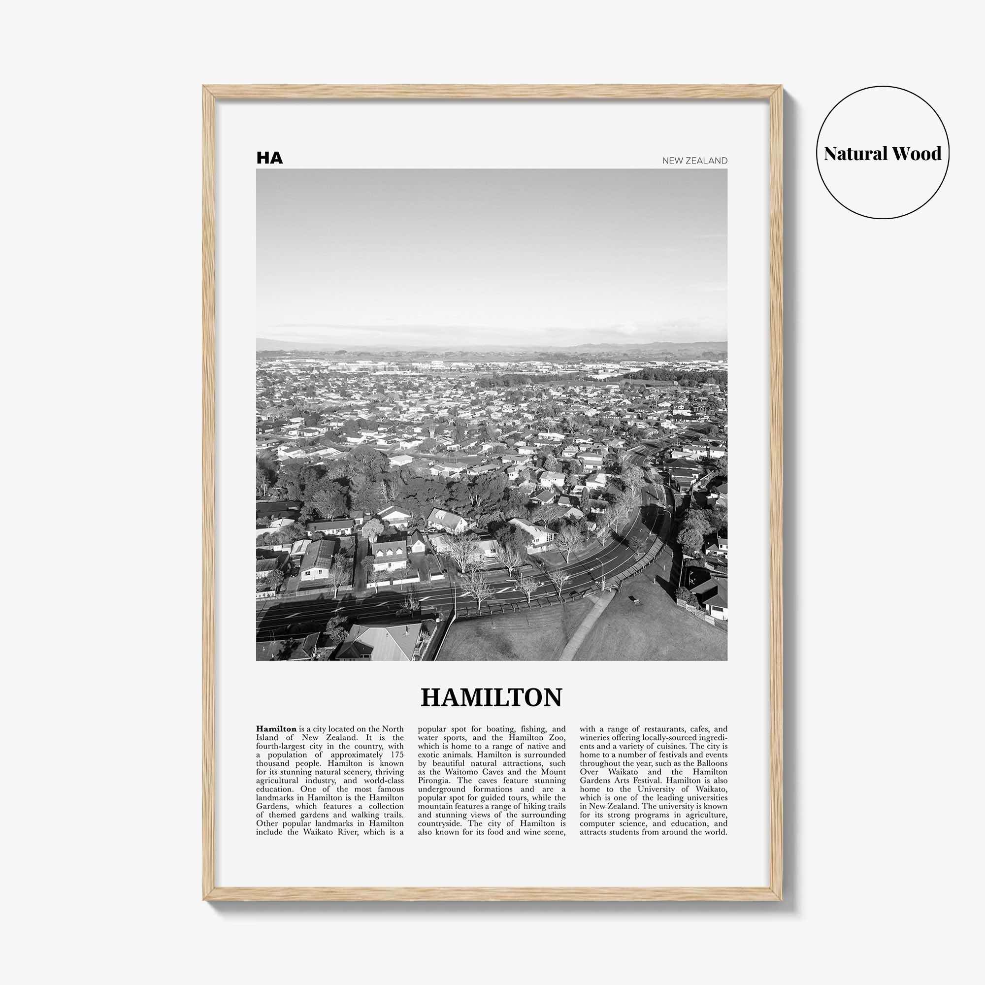 Hamilton Print Black and White New Zealand, Hamilton Wall Art, Hamilton Poster, Hamilton Photo, Hamilton Wall Décor, Hamilton Map