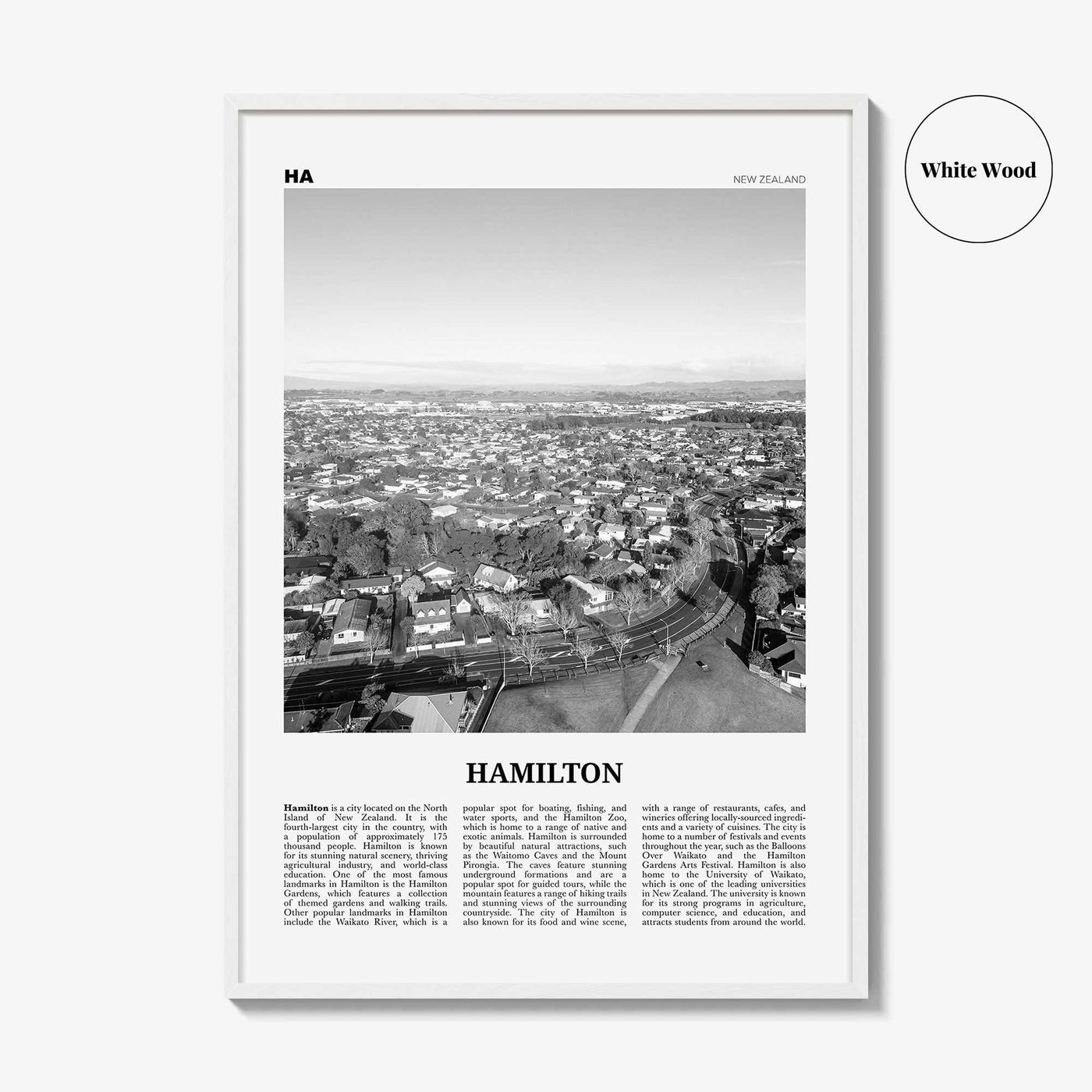 Hamilton Print Black and White New Zealand, Hamilton Wall Art, Hamilton Poster, Hamilton Photo, Hamilton Wall Décor, Hamilton Map