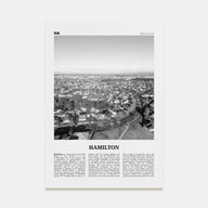 Hamilton, New Zealand Travel B&W Poster