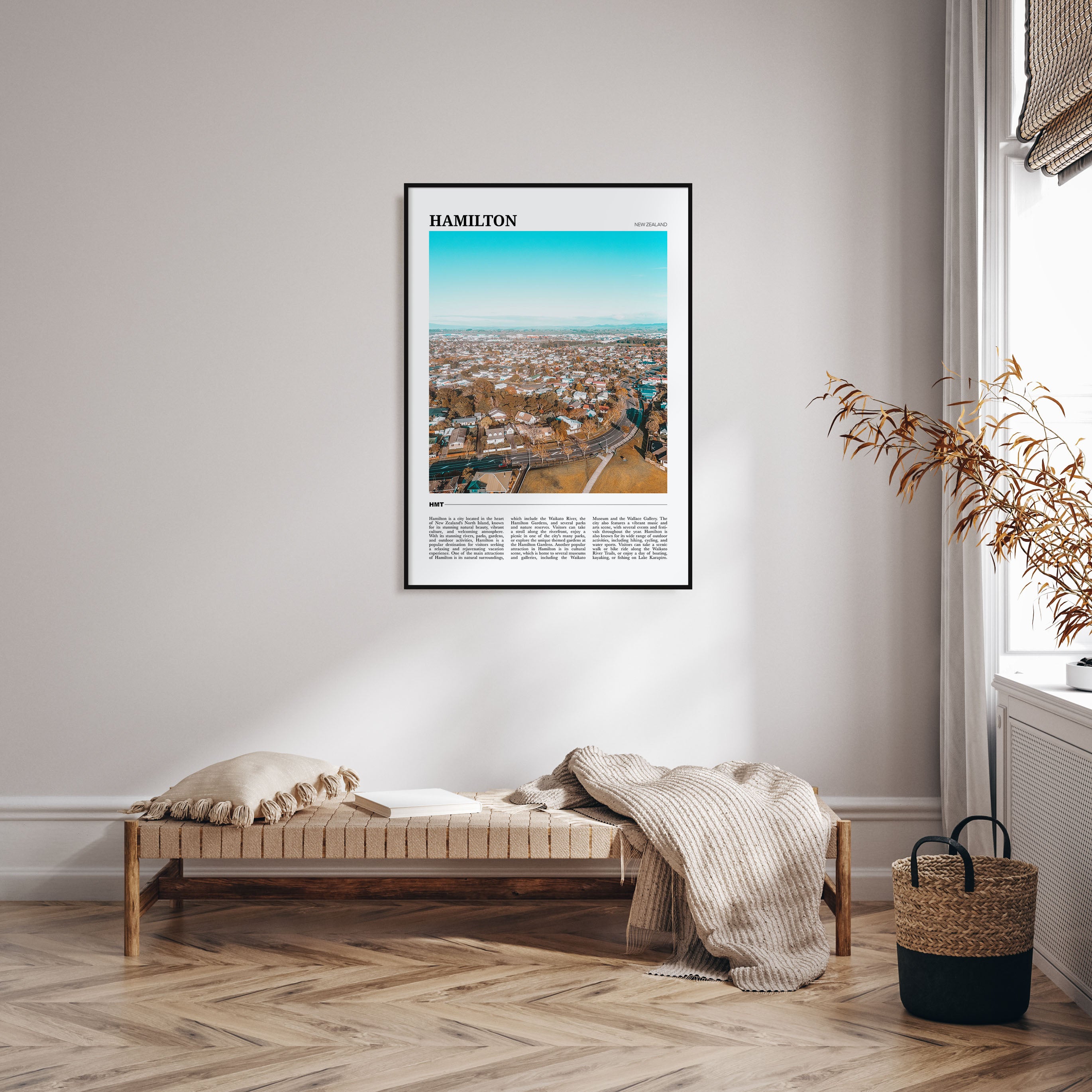 Hamilton, New Zealand Travel Color Poster