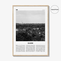 Hamm Print Black and White, Hamm Wall Art, Hamm Poster, Hamm Photo, Hamm Wall Décor, Hamm Map, Germany