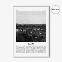 Hamm Print Black and White, Hamm Wall Art, Hamm Poster, Hamm Photo, Hamm Wall Décor, Hamm Map, Germany