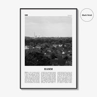 Hamm Print Black and White, Hamm Wall Art, Hamm Poster, Hamm Photo, Hamm Wall Décor, Hamm Map, Germany