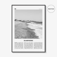 Hampshire Print Black and White, Hampshire Wall Art, Hampshire Poster, Hampshire Photo, Hampshire Map, England, UK, United Kingdom