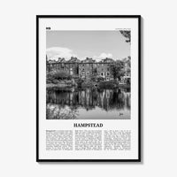 Hampstead Print Black and White, Hampstead Wall Art, Hampstead Poster, Hampstead Photo, Hampstead Wall Décor, Hampstead Map, London, England