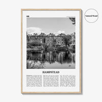Hampstead Print Black and White, Hampstead Wall Art, Hampstead Poster, Hampstead Photo, Hampstead Wall Décor, Hampstead Map, London, England