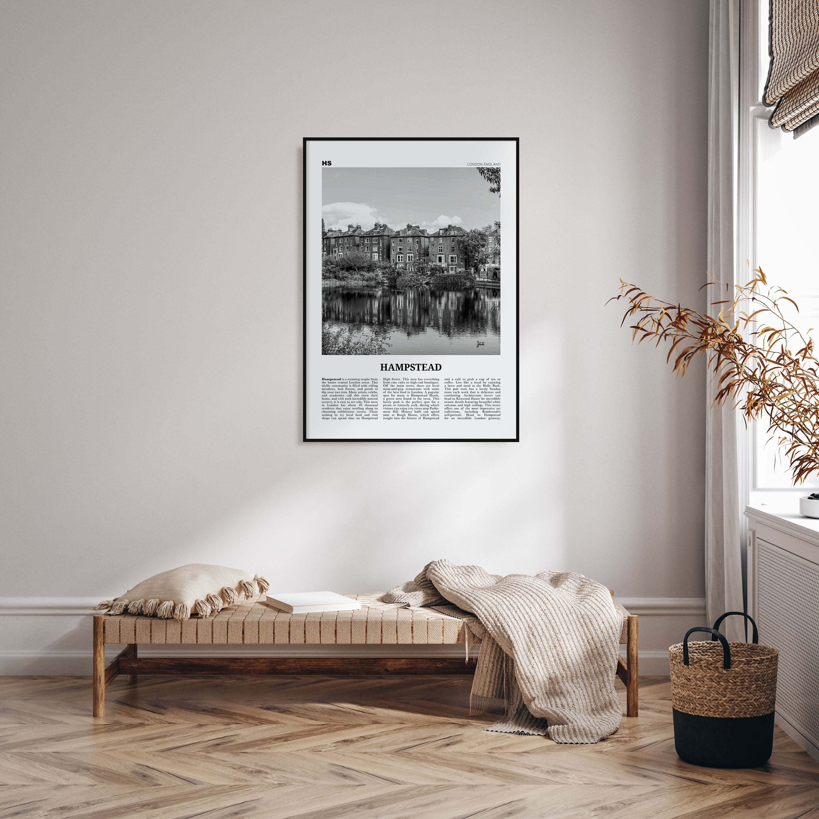 Hampstead Travel B&W Poster