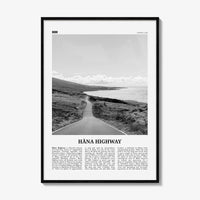 Hana Highway Print Black and White, Hana Highway Art, Hana Highway Poster, Hana Highway Photo, Hana Highway Wall Décor, Hana Highway Map