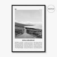Hana Highway Print Black and White, Hana Highway Art, Hana Highway Poster, Hana Highway Photo, Hana Highway Wall Décor, Hana Highway Map