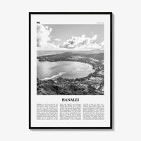 Hanalei Print Black and White, Hanalei Wall Art, Hanalei Poster, Hanalei Photo, Hanalei Wall Décor, Hawaii, USA, United States North America