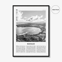 Hanalei Print Black and White, Hanalei Wall Art, Hanalei Poster, Hanalei Photo, Hanalei Wall Décor, Hawaii, USA, United States North America