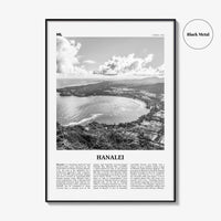 Hanalei Print Black and White, Hanalei Wall Art, Hanalei Poster, Hanalei Photo, Hanalei Wall Décor, Hawaii, USA, United States North America