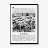 Hannover Print Black and White, Hanover Wall Art, Hannover Poster, Hannover Photo, Hannover Wall Décor, Deutschland, Germany, Lower Saxony