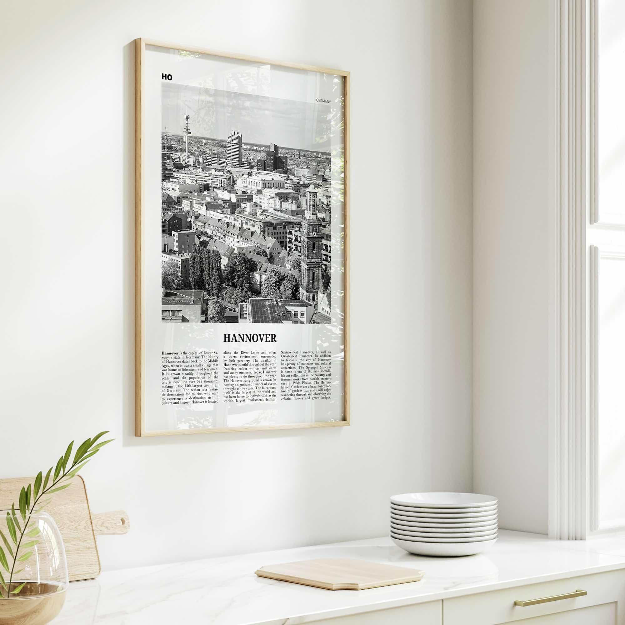 Hannover Print Black and White, Hanover Wall Art, Hannover Poster, Hannover Photo, Hannover Wall Décor, Deutschland, Germany, Lower Saxony