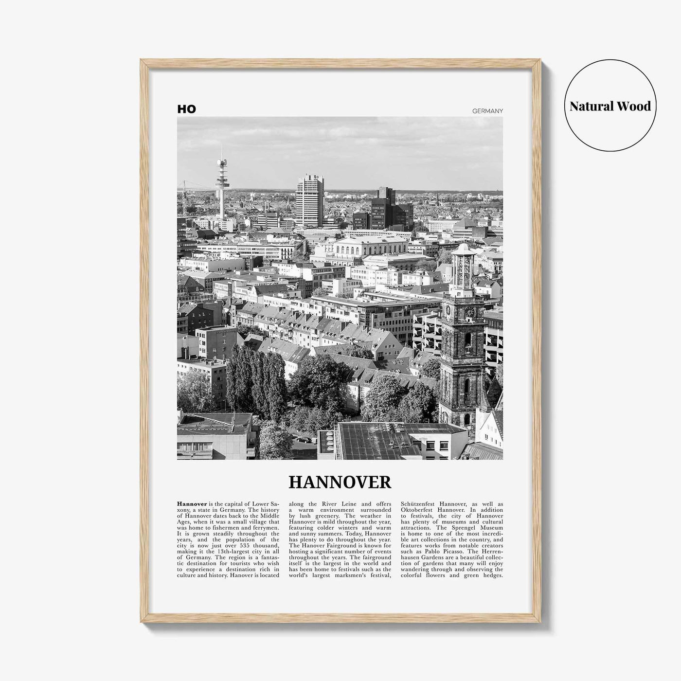 Hannover Print Black and White, Hanover Wall Art, Hannover Poster, Hannover Photo, Hannover Wall Décor, Deutschland, Germany, Lower Saxony