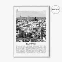 Hannover Print Black and White, Hanover Wall Art, Hannover Poster, Hannover Photo, Hannover Wall Décor, Deutschland, Germany, Lower Saxony