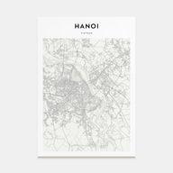 Hanoi Map Portrait Poster