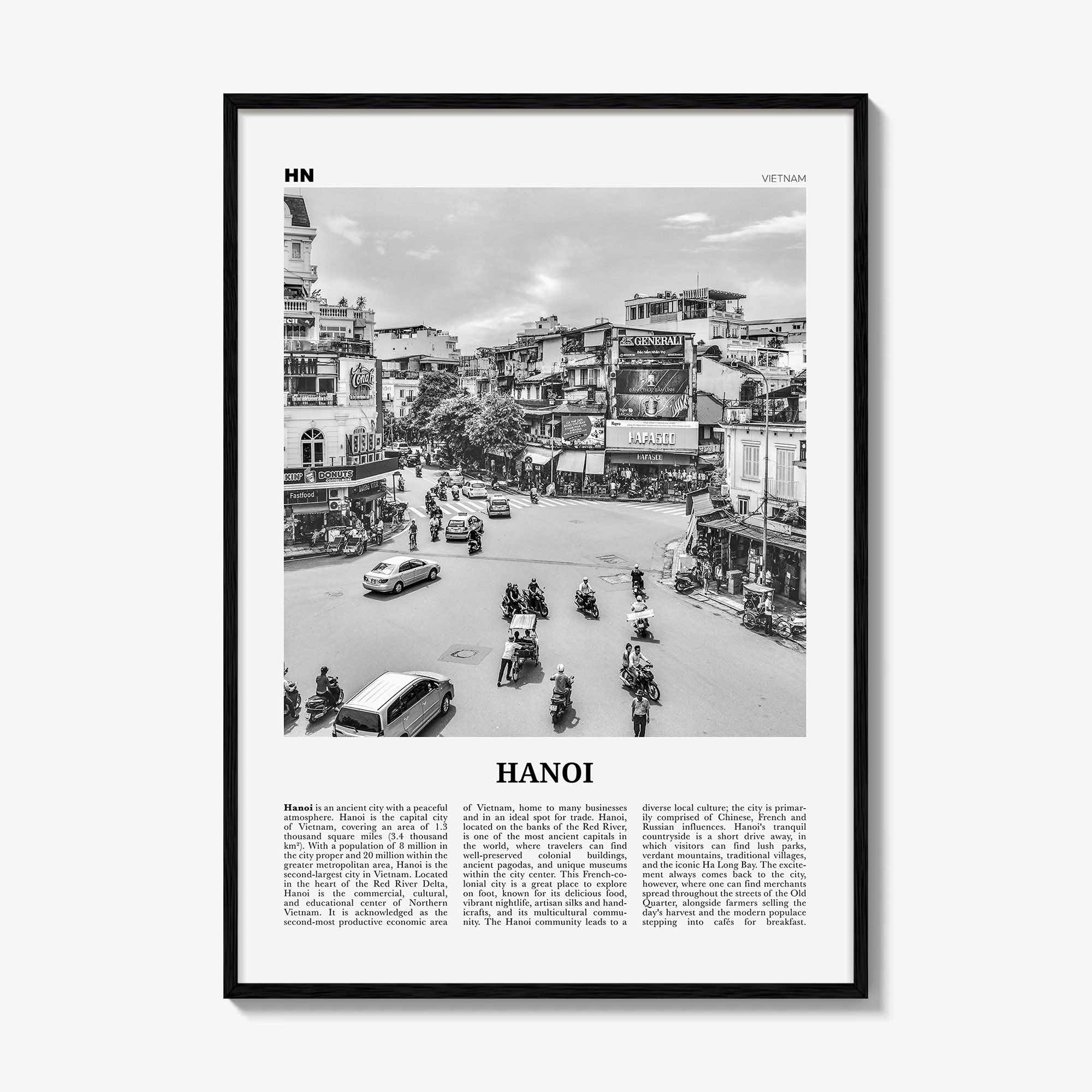 Hanoi Print Black and White No 1, Hanoi Wall Art, Hanoi Poster, Hanoi Photo, Hanoi Wall Decor, Vietnam, Viet Nam, Asia, Hà Nội, Viet Nam