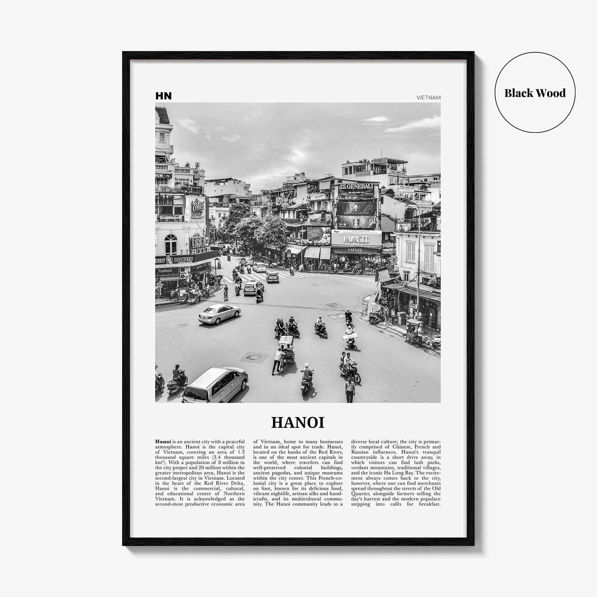 Hanoi Print Black and White No 1, Hanoi Wall Art, Hanoi Poster, Hanoi Photo, Hanoi Wall Decor, Vietnam, Viet Nam, Asia, Hà Nội, Viet Nam