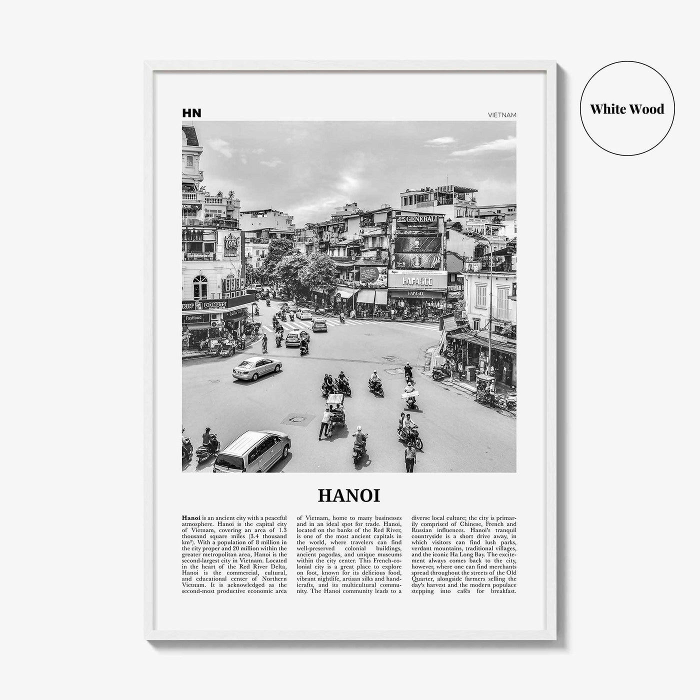 Hanoi Print Black and White No 1, Hanoi Wall Art, Hanoi Poster, Hanoi Photo, Hanoi Wall Decor, Vietnam, Viet Nam, Asia, Hà Nội, Viet Nam