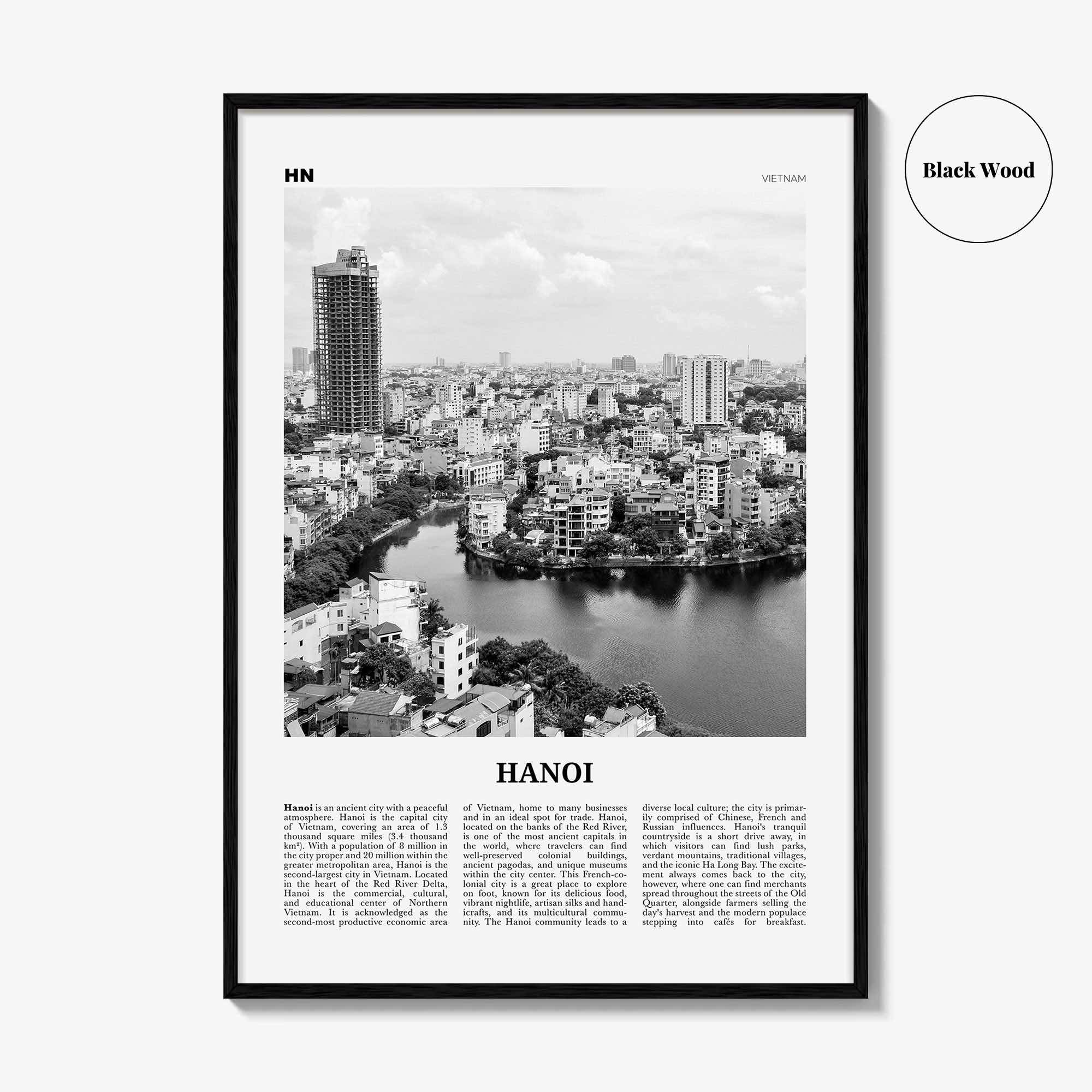 Hanoi Print Black and White No 2, Hanoi Wall Art, Hanoi Poster, Hanoi Photo, Hanoi Wall Decor, Vietnam, Viet Nam, Asia, Hà Nội, Viet Nam