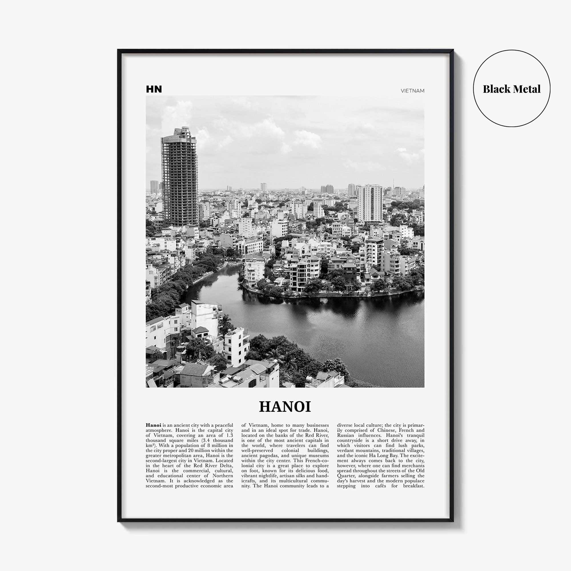 Hanoi Print Black and White No 2, Hanoi Wall Art, Hanoi Poster, Hanoi Photo, Hanoi Wall Decor, Vietnam, Viet Nam, Asia, Hà Nội, Viet Nam