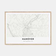 Hanover Map Landscape Poster