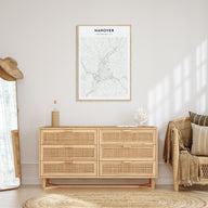Hanover Map Portrait Poster