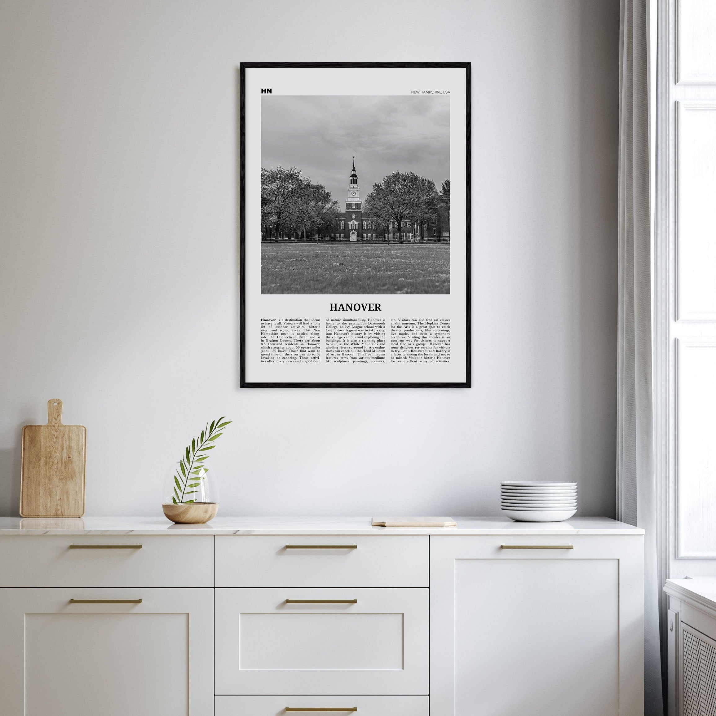Hanover Travel B&W Poster